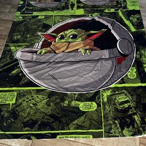 Star Wars Green and Black Yoda Duvet Cover